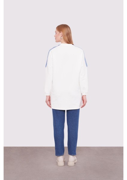 270119 Şerit Aksesuar Detaylı Kol Ucu Lastikli Spor Tunik #01-25# fiyatları