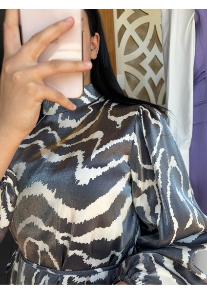 2247-1 Jakar Wlbise Kolu Lastikli Bbeli Bağlamalı Jakar Elbise Qys Elibse #24-05# fırsatları