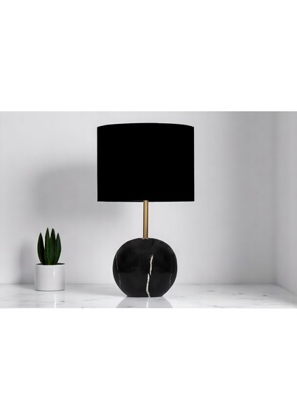 Poınt Siyah Mermer Masa Lambası-Siyah Başlık fiyatları