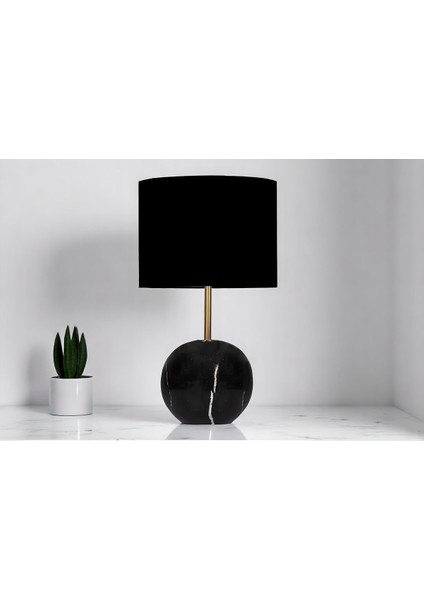Poınt Siyah Mermer Masa Lambası-Siyah Başlık fırsatları