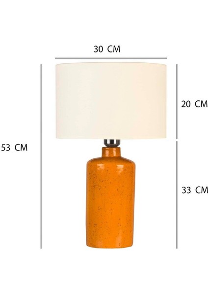 Delhi Turuncu Seramik Abajur fiyatları