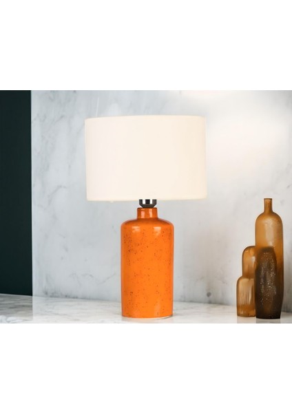 Delhi Turuncu Seramik Abajur modelleri