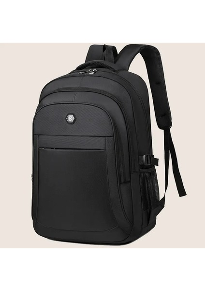 Büyük Kapasiteli Öğrenci Sırt Çantası Sıradan Düz Renk Sırt Çantası Malzemesi Oxford Erkekler Yeni Sırt Çantası Çok Fonksiyonlu Basit Basit Çökelt: Mavi (Yurt Dışından)