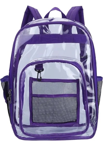 Yeni Marka Büyük Ağır Hizmetli Back Çantası Şeffaf Pvc Okulu Stadyum Trace Çok Fonksiyonlu Su Geçirmez Knapsackcolor: Siyah (Yurt Dışından)