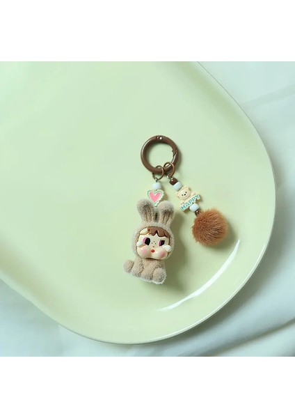 Yeni Çizgi Film Crybaby Keychain Sevimli Flocked Flocked Fabric Bebek Çanta Tahil Aksesuarları Araba Anahtar Zinciri Moda Hediyesi A37 Renk: A37-4 (Yurt Dışından)
