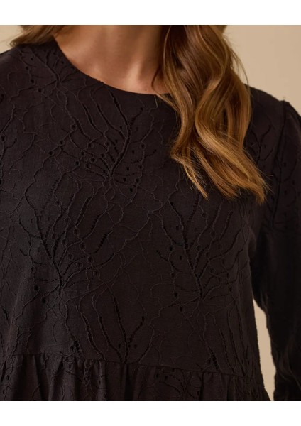 1027 Güpürlü Sıfır Yaka Içi Astarlı Keten Elbise 10002511311027 #06-25# modelleri