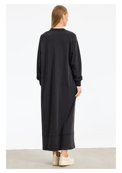 1768.01 Ribana Detaylı Yarım Fermuarlı Elbise Qks fırsatları