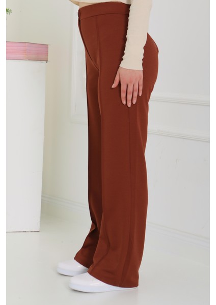 Şerit Detaylı Spor Pantolon Kahve - 27084 indirimleri