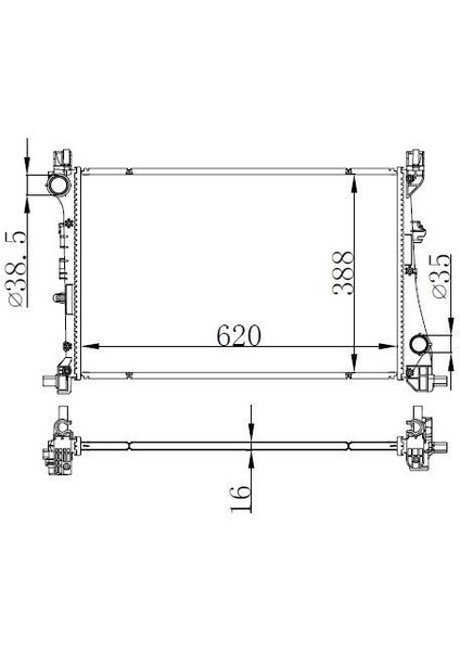 52052220 - Motor Su Radyatoru Egea 1,3 Mjet / 1,4 Benzınlı 15>