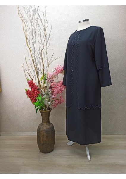 Qys 4031 Taşlı Lazer Elbise #22-05# fiyatları