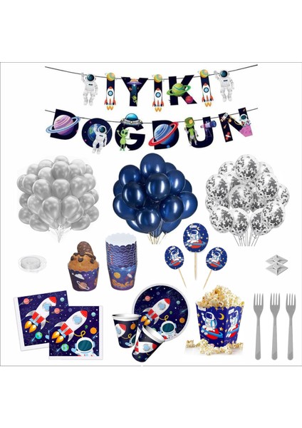 Uzay Temalı 24 Kişilik Mini Set