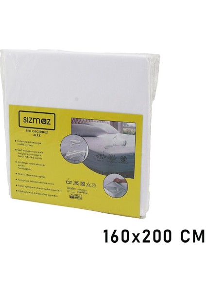 Çift Kişilik Yatak Koruyucu Sıvı Geçirmez Alez 160X200CM Hava Alır Antibakteriyel Antialerjik (3791) modelleri