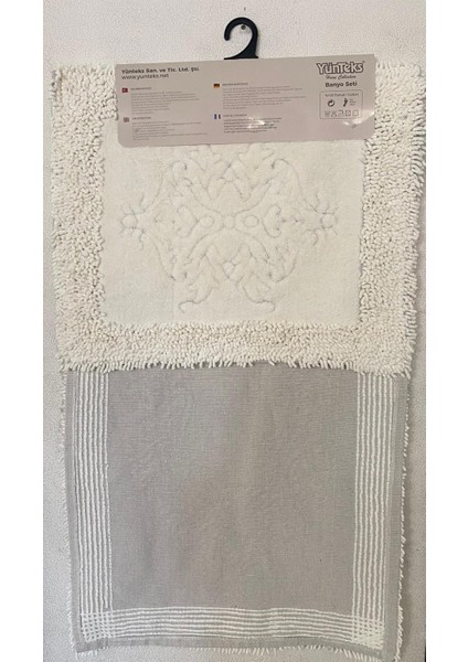Pamuk Makarna Tufting 2'li Klozet Takımı , Banyo Seti , Banyo Paspas Seti , Su Emici , Damask fiyatları