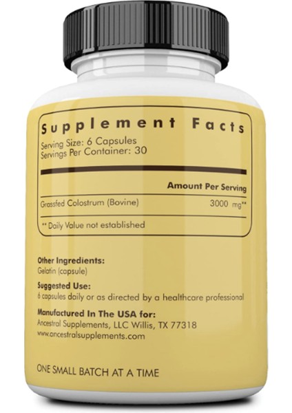 Grass Fed Beef Colostrum 3000MG 180 Capsules.abd MENŞEI.3972 fiyatları