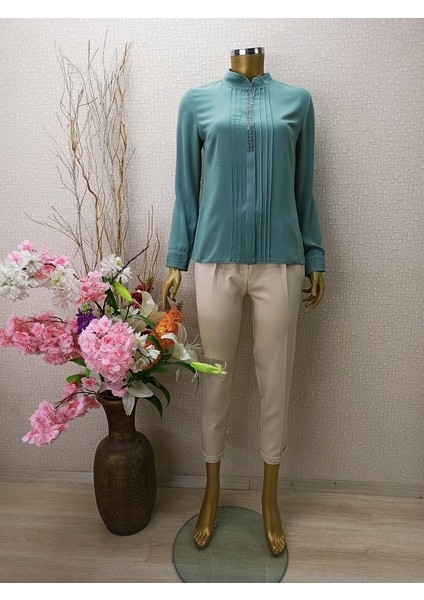 Qys 1044 Bsn Taşlı Gömlek #22-05#