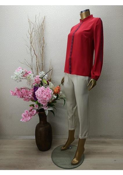 Qys 1038 Simli Baskılı Gömlek #22-05# fiyatları