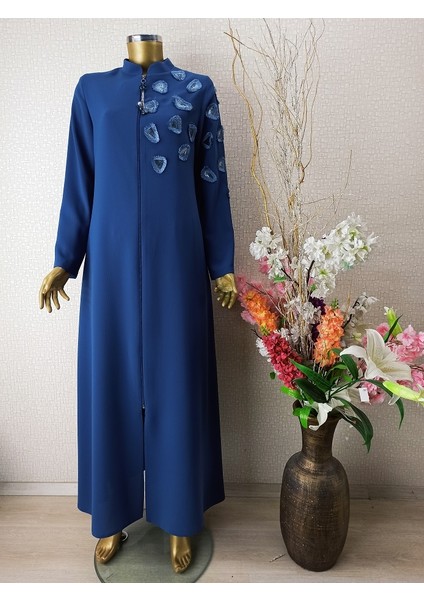 Göğsü Arma Detaylı Fermuarlı Hakim Yaka Ferace QYS1003 Ferace #22-02#