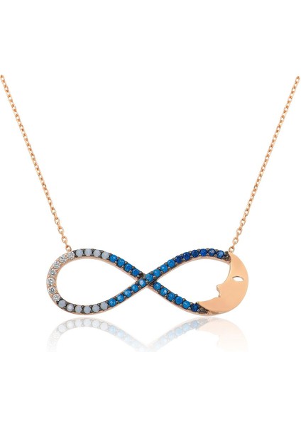 Nano Taşlı Sonsuzluk Ay Kolye