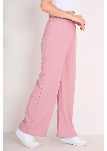 Beli Lastikli Pantolon Gül - 27074