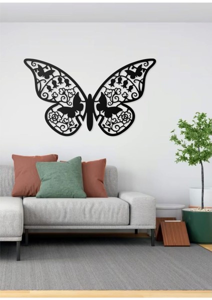 Desenli Kelebek Tasarımlı Hayvan Figürlü Metal Dekoratif Modern Duvar Tablosu Ev ve Ofis Için fırsatları