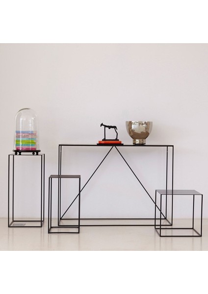 Root Siyah Metal Ikili Sehpa modelleri