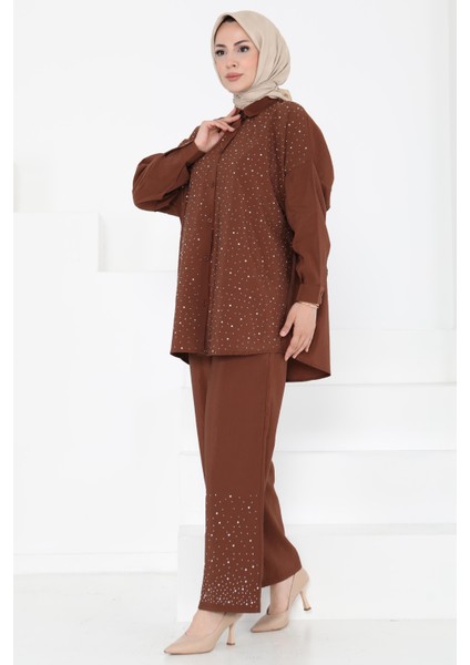 Taş Detaylı Ikili Takım Kahve - 27255