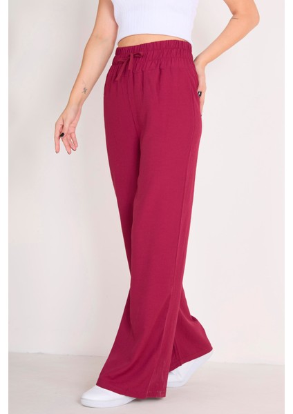Beli Lastikli Pantolon Bordo - 27074 fiyatları
