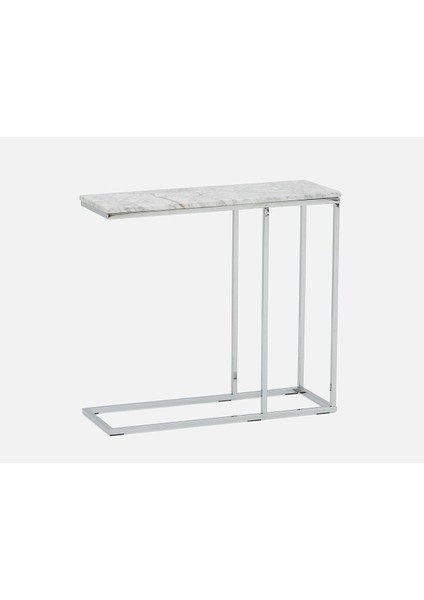 Leonardo Paslanmaz Metal Mermer C Sehpa Yan Sehpa