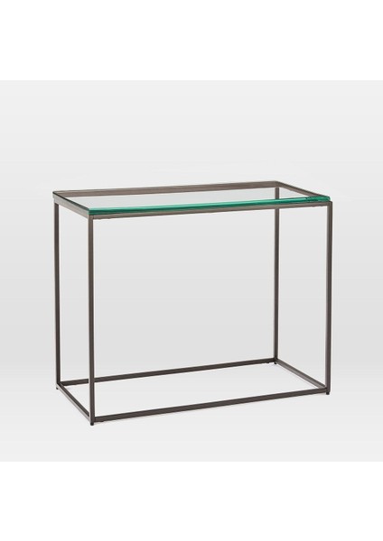 Sosa Siyah Metal Camlı Yan Sehpa fırsatları