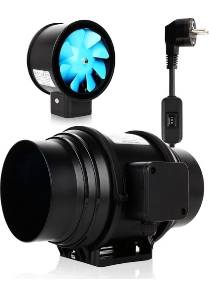 150 mm Ayarlanabilir Boru Vantilatörü, Egzoz Vantilatörü, 400/535 M³/saat, Boru Fan- Kiler- Garaj- Mutfak- Banyo- Sera Havalandırma ve Egzoz Fanı fırsatları