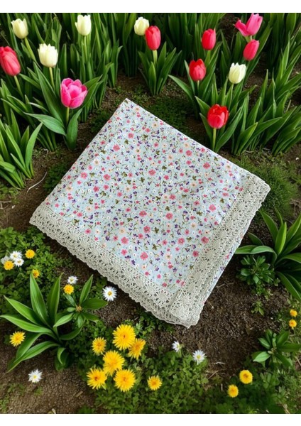 Çıtır Çiçek Desen Masa Örtüsü Piknik Örtüsü Sofra Bezi
