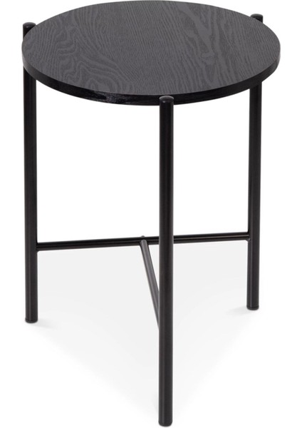 Honey Siyah Metal Ahşap Yan Sehpa modelleri