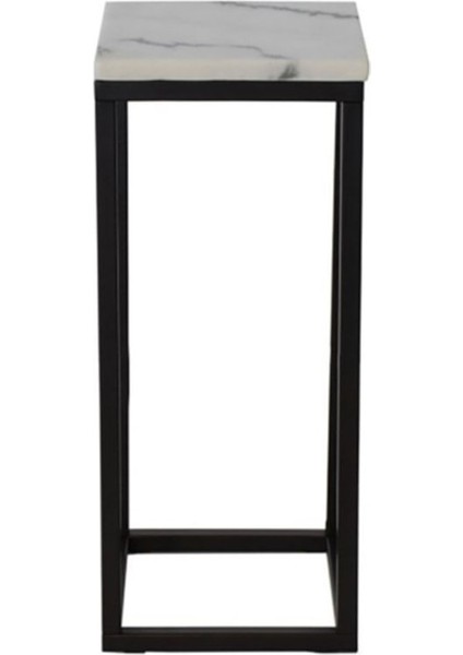 Leva Siyah Metal Mermerli Yan Sehpa 65CM fiyatları