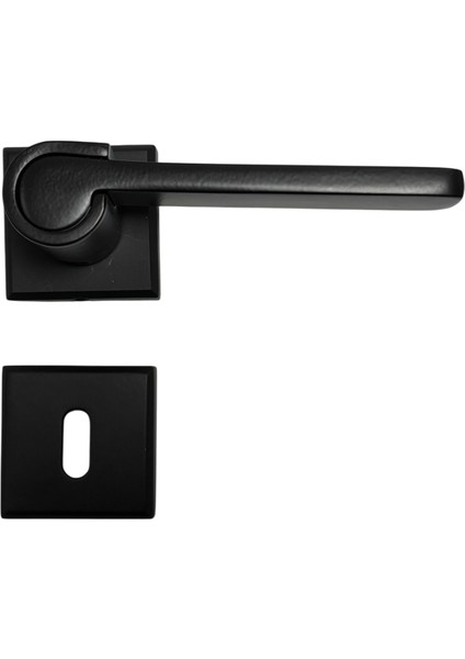 Leon Closeed Siyah Oda Kapı Kolu-Kolay Montaj, Iç Kapı Kolu, Modern Kapı Kolu (1 Takım)