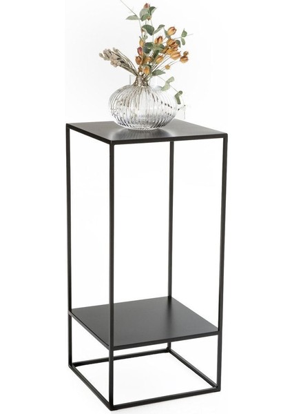 Vued Siyah Metal Yan Sehpa