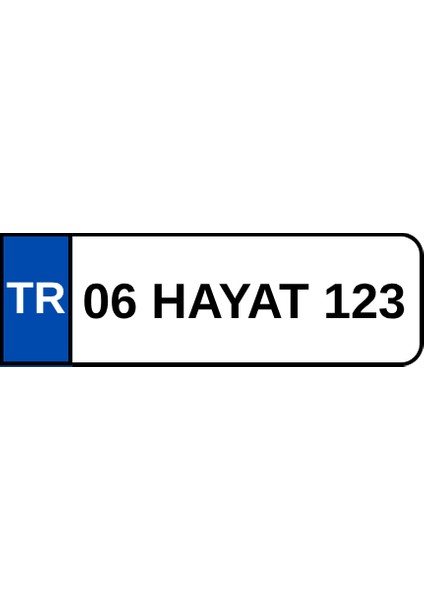 Otopark Araç Plaka Levhası