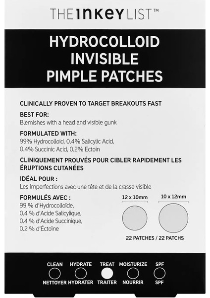 Hydrocolloid Invisible Pimple Patches - Svilce Karşıtı Bantlar 22 Bant (14 G)