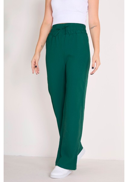 Beli Lastikli Pantolon Zümrüt - 27074