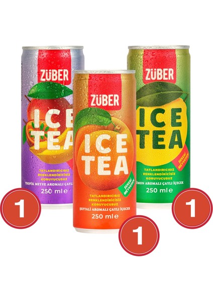 Zuber Ice Tea Tadım Paketi 250 ml x 3 Adet