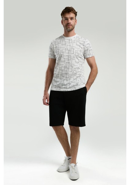 Büyük Beden Erkek Desenli Bisiklet Yaka Kısa Kollu Şortlu Pijama Takım fiyatları