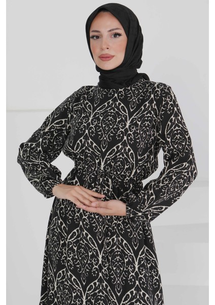 Belden Bağlamalı Elbise Ekru - 27496 modelleri