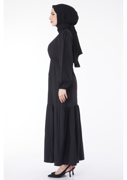 Beli Bağcıklı Elbise Siyah - 27303 fırsatları