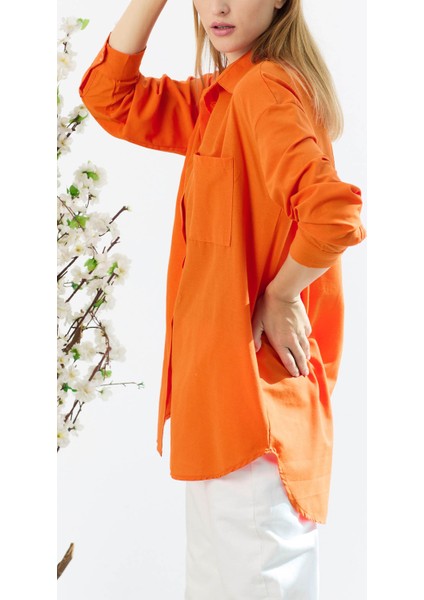 Tek Cepli Gömlek Oranj - 27087 modelleri