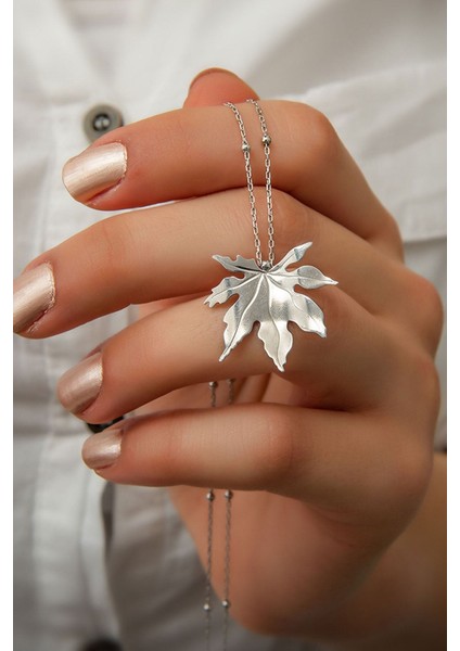 925 Ayar Gümüş Çınar Yaprağı Kolye fiyatları