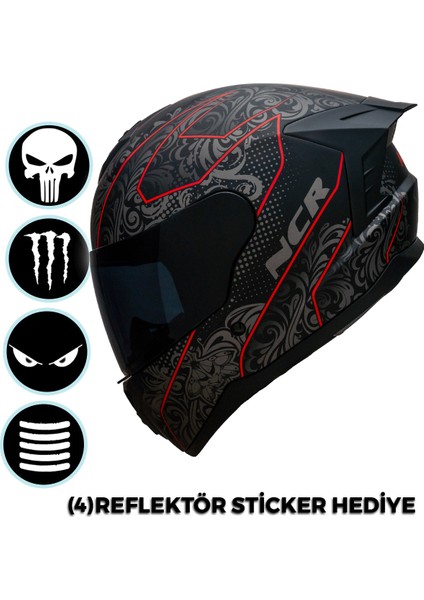 Rapid Siyah Camlı Kapalı Kask (Ece Belgeli)