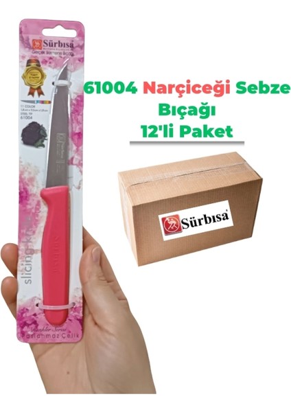 Sürbisa 61004 Sebze Bıçağı Narçiceği 1 Koli (12 Adet)