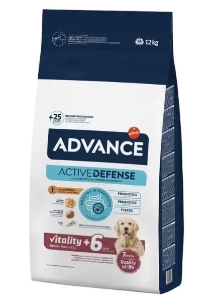 Advance Senior Maxi Tavuklu Büyük Irk Yaşlı Köpek Maması 12 kg