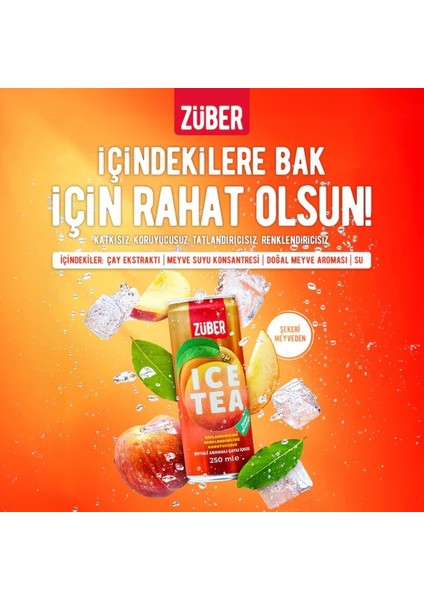 Zuber Ice Tea Şeftali 250 ml x 3 Adet fiyatları