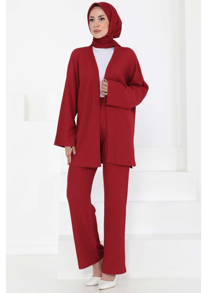Cepli Kimono Takım Bordo - 27131 indirimleri