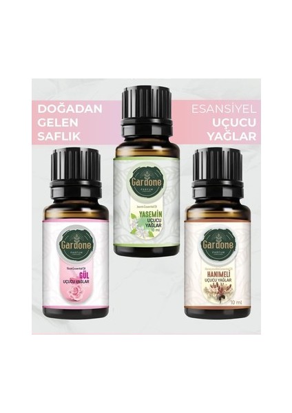 Gül Hanımeli Yasemin Uçucu Yağ Buhurdanlık Yağı Doğal Yağlar Oda Kokusu Difüzör Yağ 10ml